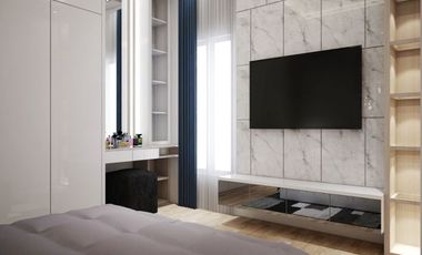 RUMAH MODERN HARGA MURAH BONUS INTERIOR DI KOMPLEK PEMDA