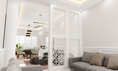 RUMAH MODERN HARGA MURAH BONUS INTERIOR DI KOMPLEK PEMDA