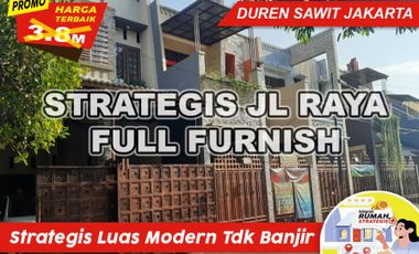READY FULL FURNISHED MODERN STRATEGIS JL RY MALAKA DUREN SAWIT JAKARTA