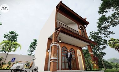 Ruko Etnik Jawa Pinggir Jalan Aspal; Prambanan