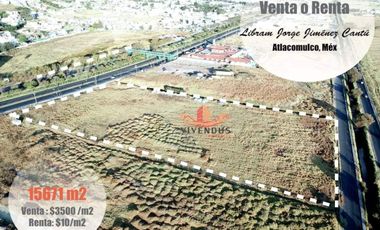 Terreno en renta Atlacomulco, Cto. Vial Jorge Jiménez Cantú