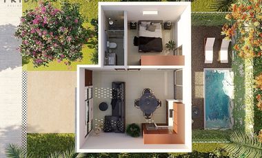 Villa (1R) en Venta en Frida Residencial en Conkal