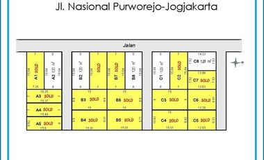 Tanah Dijual Murah SHM Bisa Dicicil Jln. Nasional Pendowo Purworejo