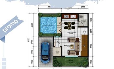 VIEW ARJUNA RUMAH VILLA MURAH DI KOTA BATU TIPE 67