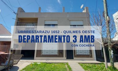 ALQUILER DEPARTAMENTO 3 AMBIENTES - QUILMES OESTE