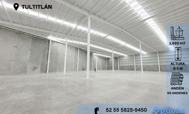 Rental of industrial space located in Tultitlan