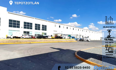Warehouse available for rent in Tepotzotlán