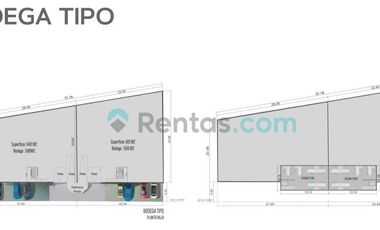 bodega industrial en renta en parque industrial punto san sebastian 576m2