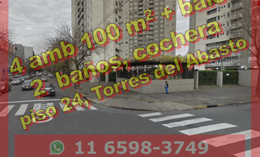 Nuevo precio - Departamento en Venta en Balvanera 4 ambientes 2 baños, 78 m2 + balcón + cochera - Torres de Abasto, Gallo 600