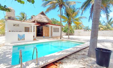 Casa amueblada en renta en la playa de Chuburna Puerto en Yucatán