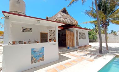 Casa amueblada en renta en la playa de Chuburna Puerto en Yucatán