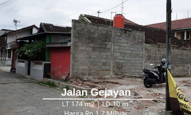 Dijual Tanah Pekarangan di Jalan Gejayan