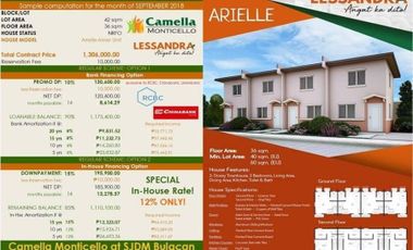 Camella Monticello 2 Bedroom Townhouse in San Jose Del Monte