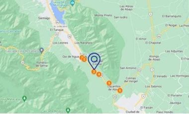 TERRENO COMERCIAL EN RENTA SOBRE CARRETERA NACIONAL EN SANTIAGO ,N.L.