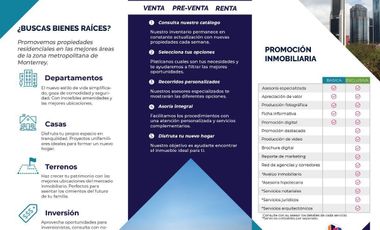 Proyecto único en PREVENTA  en Zona Valle Poniente