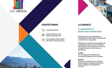 Proyecto único en PREVENTA  en Zona Valle Poniente
