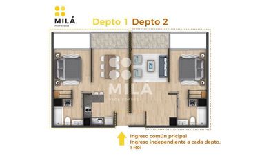 Venta en Verde sin comisión depto 2en1 o Polilla.San Miguel