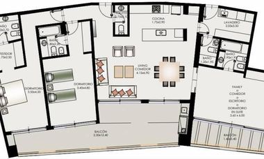 departamento en venta en acqua Rio 3 dormitorios