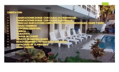 EN RENTA POR NOCHE CASA CONDESA-FARALLON  ACAPULCO