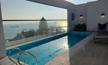 Se arrienda hermoso departamento amoblado vista al mar sector Barrio Brasil