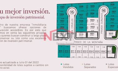 Terreno de 295.28 mts NUM 817 en Fraccionamiento Residencial Cerrado Las Huertas en Arteaga. Para Construcción a Largo plazo o Inversión