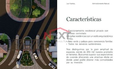 Terreno de 295.28 mts NUM 817 en Fraccionamiento Residencial Cerrado Las Huertas en Arteaga. Para Construcción a Largo plazo o Inversión