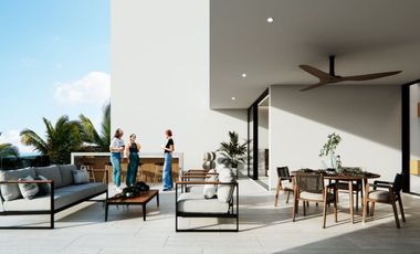 Condominio con terraza con vista al mar, alberca, cuarto lavado, venta, pre-cons