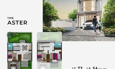 RUMAH TAMAN PONDOK JATI WARU BOULEVARD 2 LANTAI MEWAH MURAH