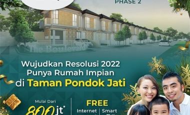 RUMAH TAMAN PONDOK JATI WARU BOULEVARD 2 LANTAI MEWAH MURAH
