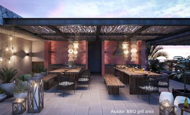 Departamento con terraza en rooftop y alberca con vista al mar, en venta Cozumel