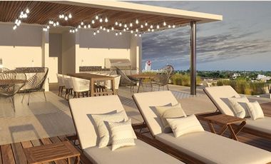 Departamento con terraza en rooftop y alberca con vista al mar, en venta Cozumel