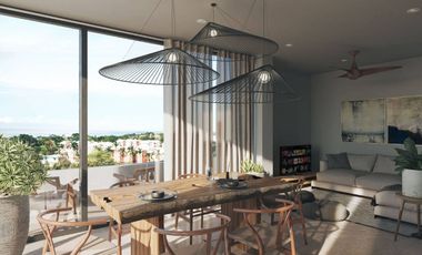 Departamento con terraza en rooftop y alberca con vista al mar, en venta Cozumel