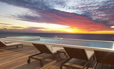 Departamento con terraza en rooftop y alberca con vista al mar, en venta Cozumel