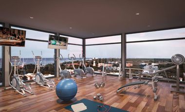 Departamento con terraza en rooftop y alberca con vista al mar, en venta Cozumel