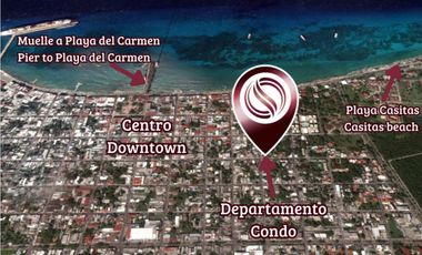 Departamento con terraza en rooftop y alberca con vista al mar, en venta Cozumel