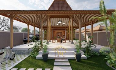 JOGLO KLASIK VIEW SAWAH DI JALAN MAGELANG