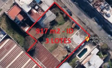 VENTA – 3 lotes total 917m2 - en Villa Lynch, SAN MARTIN BUENOS AIRES
