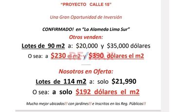 Oferta De Lotes En Chilca