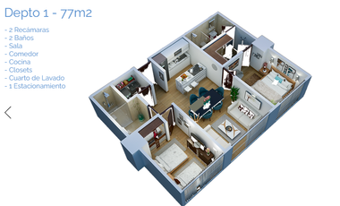 Departamento en Venta en Naucalpan Residencial Altezza Central (m2d2360)