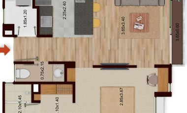 apartamento en venta en conjunto bosque canelo. Cod V5143