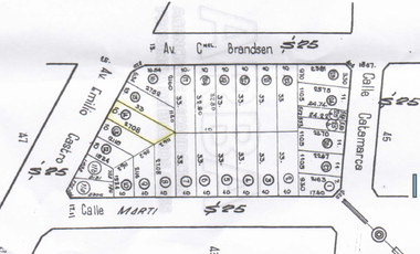 Lote de 305 mts² en Venta sobre Avda Mosconi