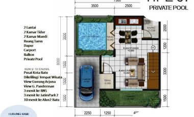 LERENG PANDERMAN RUMAH VILLA MURAH DI KOTA BATU TIPE 67