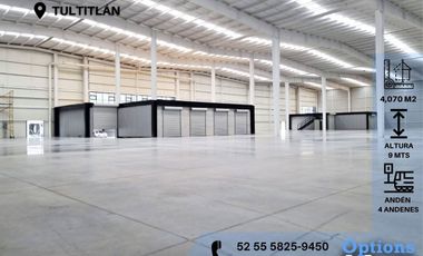 Warehouse rental availability in Tultitlán