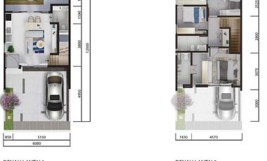 Townhouse mewah dekat Stasiun Jurangmangu, Pondok Aren siap huni, mulai dari 1.820 M Sj
