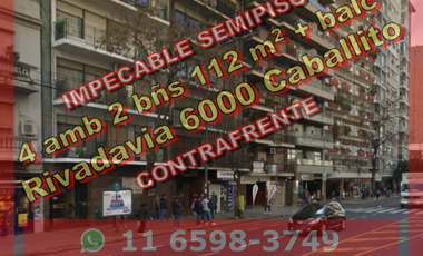Departamento en Venta en Caballito 4 ambientes 2 baños 112 m2 + balcón, contrafrente – Rivadavia 6000