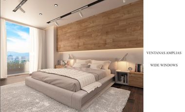 Condominio con gran terraza de 93 m2 techo alto, con amenidades: cine, alberca c