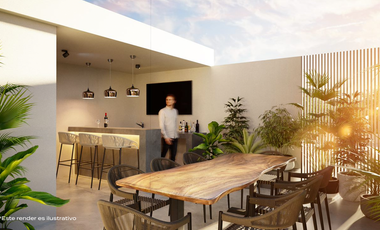 Departamento en Venta en Mérida, Veta, Temozón ( Mod. 2 Rec)