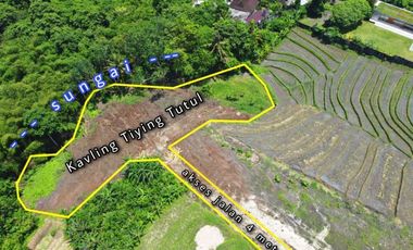 Tanah Kavling 500m2 Los Sungai View Sawah di Tiying Tutul Canggu