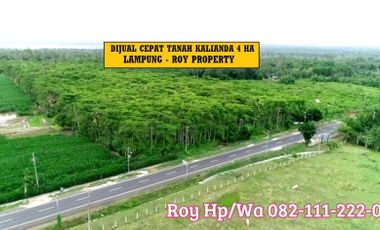 Dijual Tanah Kalianda Lampung Selatan 4 Ha dkt Tol Kalianda