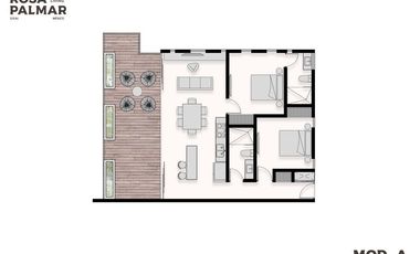 PREVENTA DEPTOS AMUEBLADOS ROSA PALMAR, SISAL PTO. MOD A, 2 HAB Y TERRAZA DIC 24